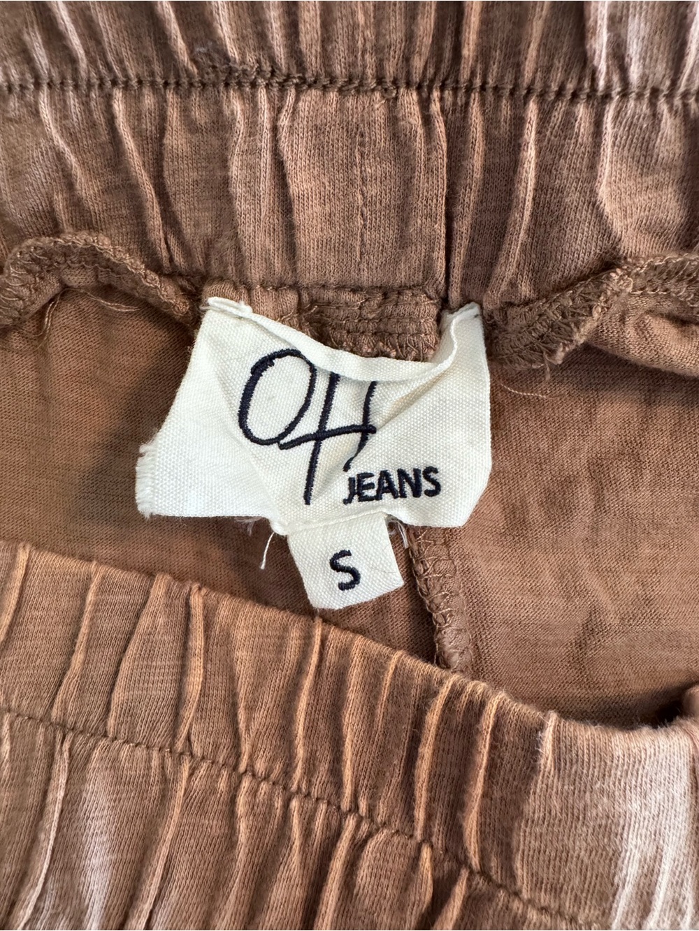 Oli & Hali Woman’s Mocha Mineral Washed Ruffle Detail Wide Leg Pants - Small - Picture 4 of 8